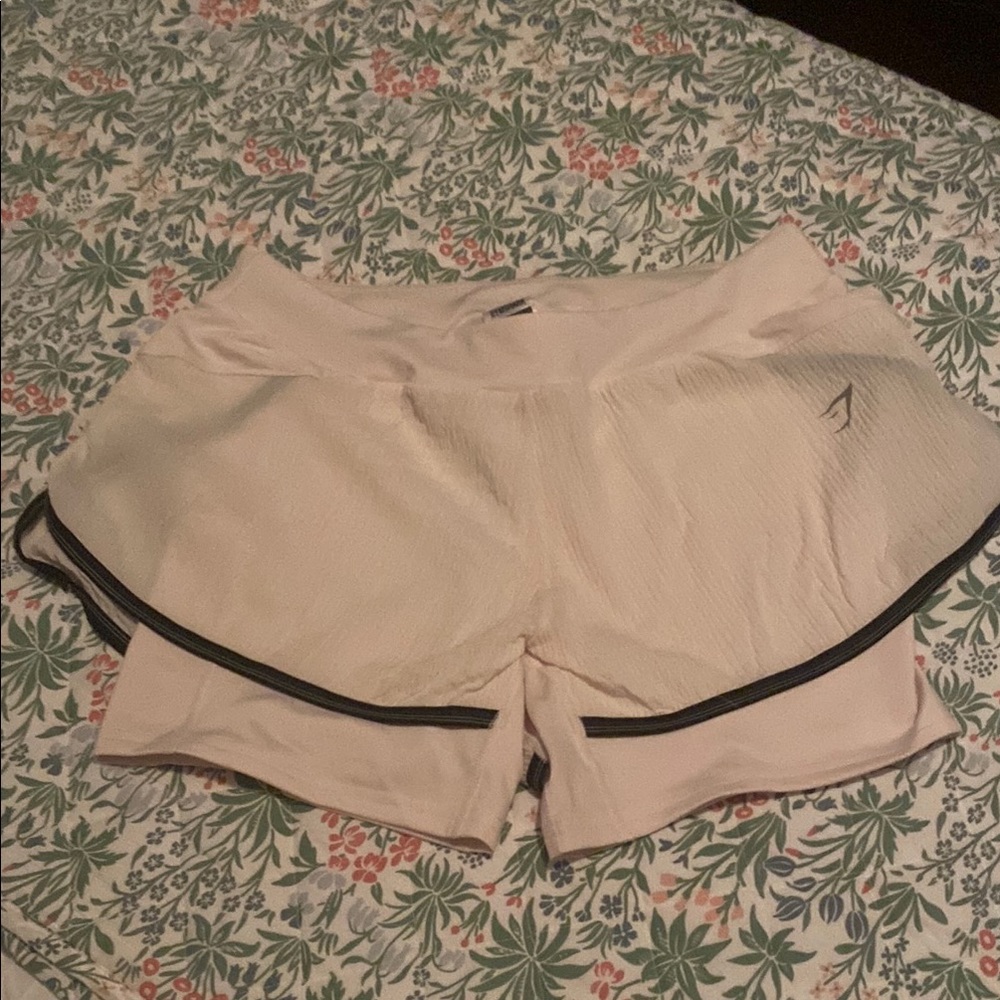 Gymshark Women's Cream Athletic Shorts